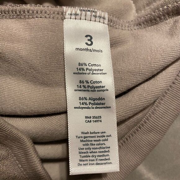 *NWT* Carter’s 3M Brown Layette Button Up - Picture 6 of 6
